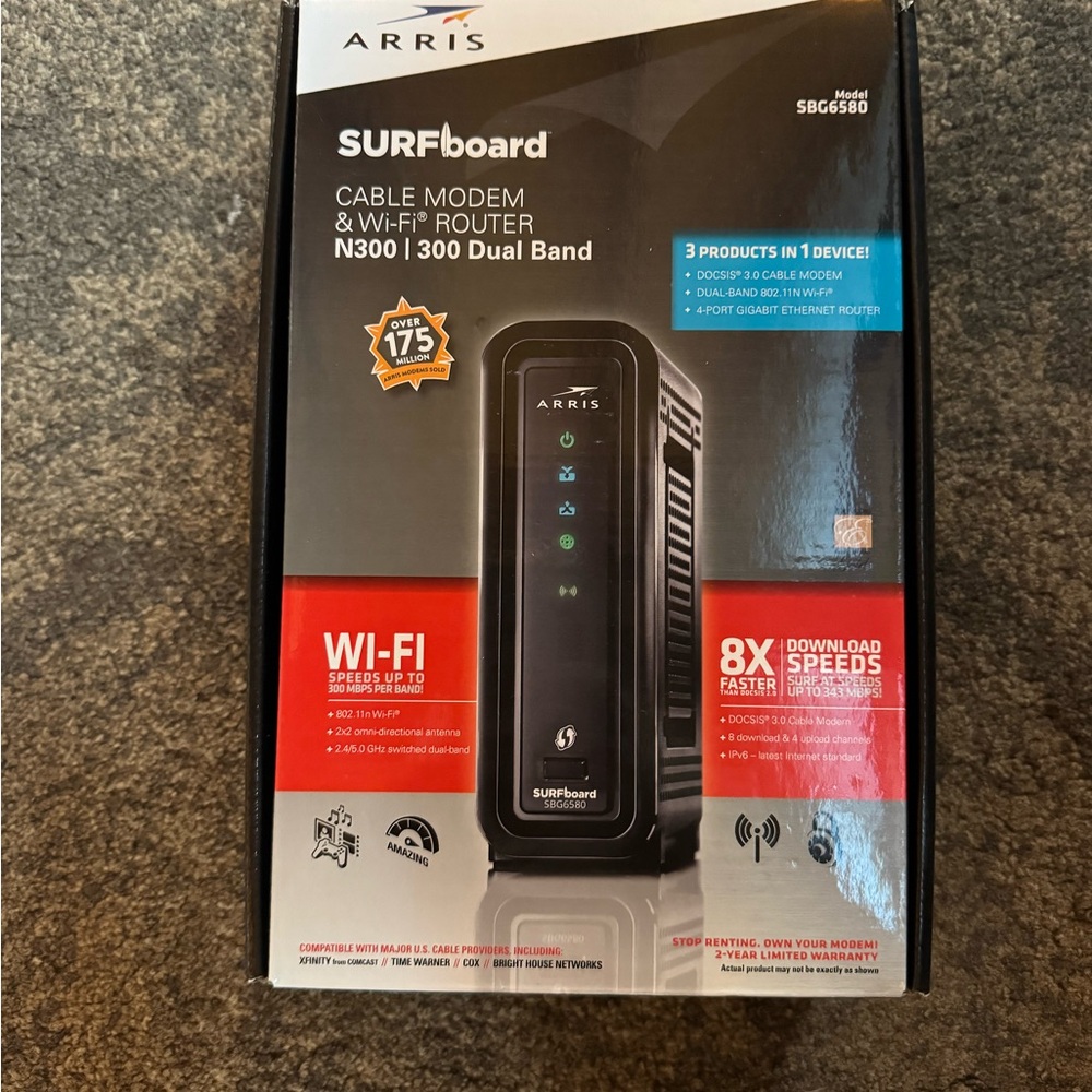 ARRIS SURFboard Cable Modem & Wi-Fi Router